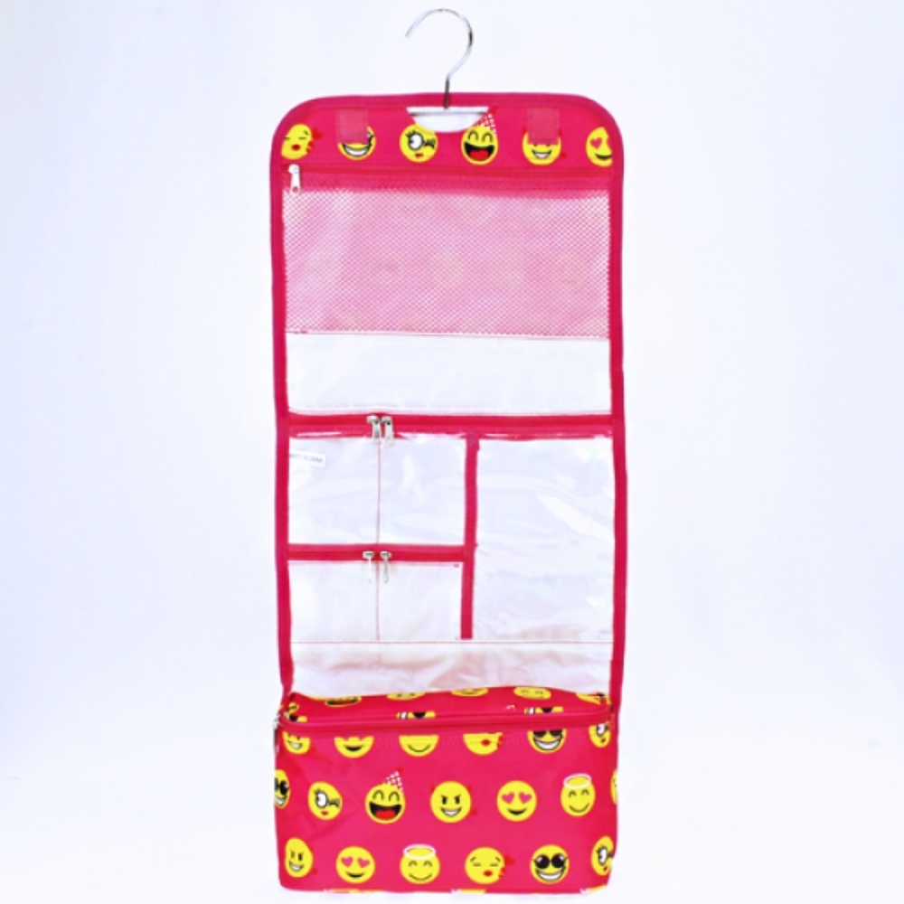 Emoji Hanging Cosmetic Makeup Bag Toiletry Luggage